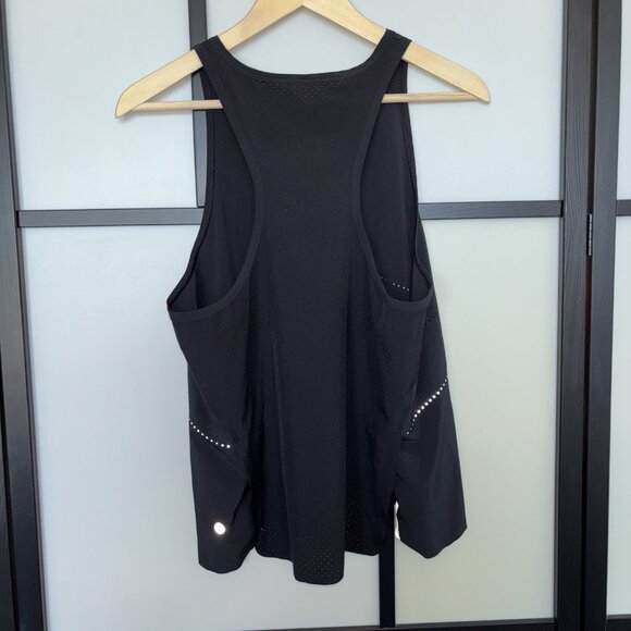 Lululemon Find Your Pace Tank Top Womens 8 Black Reflective Run Sporty Gym - Picture 1 of 10